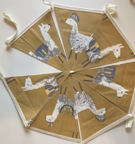 Handmade oilcloth bunting - handmade,