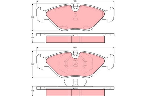 Brake pad set - set,, disc