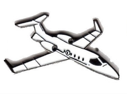 Lear jet pin - badge., private