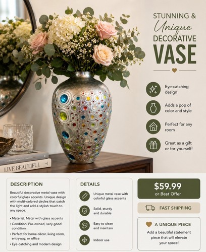Large decorative metal mosaic - decorative,