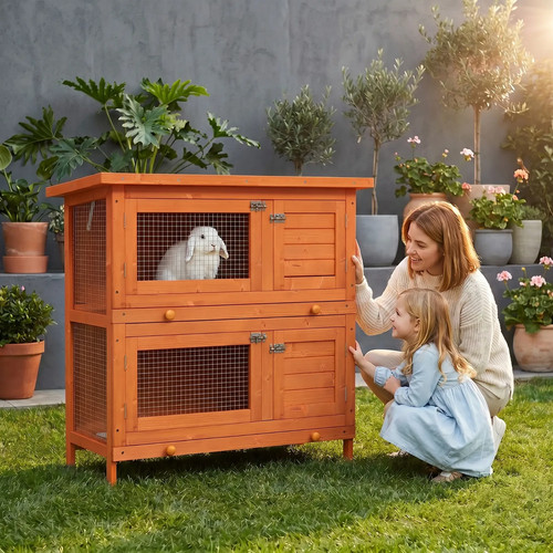 Rabbit patio hutch - rabbit,