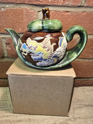 Brown and green glazed - brown,