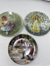 Vintage Limited Edition Nursery Rhyme Reco Plates x 3 (1980s)