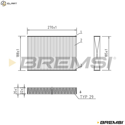 Filter cabin air fc0942c for - filter,