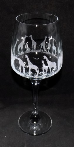 New laser etched giraffe - etched, 'giraffe'