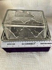 Vintage Art Deco Lg Clear