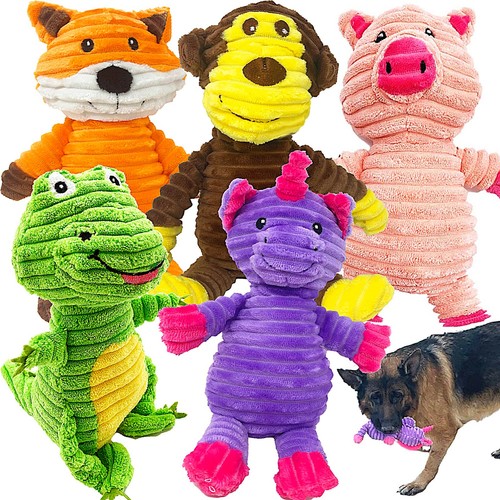 Plush squeaky dog - plush, bundle