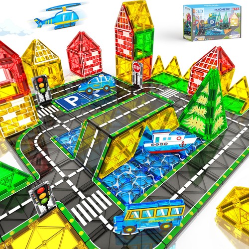 Magnetic city road building - city,