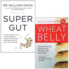 Dr William Davis Collection 2 Books Set Super Gut, Wheat Belly Paperback