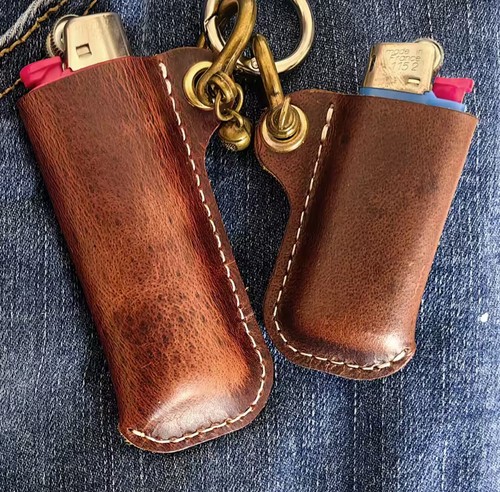 Leather lighter case - leather,