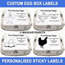 Egg box labels - egg, custom