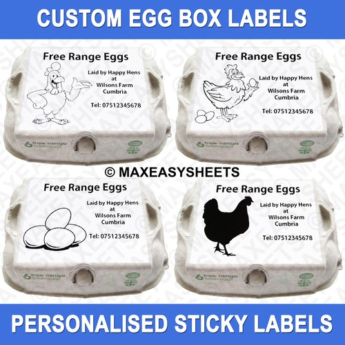 Egg box labels - labels, custom