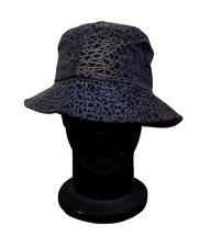 ACCLAIM Mens Black Colour Reflective Bucket Hat Nest Design Rave Festival M/L