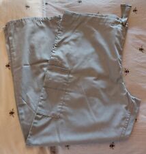 Cherokee Workwear Unisex Drawstring  Grey Cargo Scrub Pants Size Large