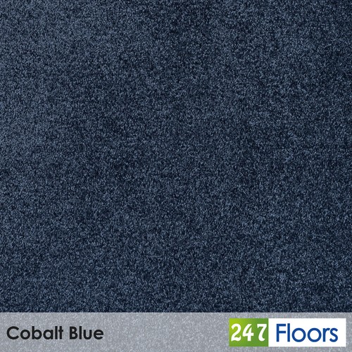 Cobalt blue saxony carpet - blue,