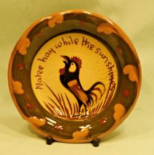 H&M Exeter Pottery, Torquay. Cockerel Dish a/f chip otherwise Good Condition
