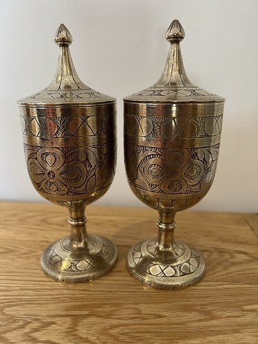 Vintage indian lidded brass - indian,