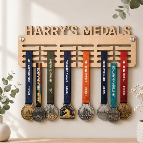 Personalised medal holder - personalised,