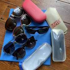 Vintage sunglasses 5 Pairs Job lot Bundle Designer Style + 4 Vintage Cases