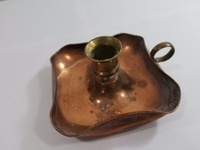 Vintage Brass Wee Willie Winkie chamberstick candle holder ID4418 B53