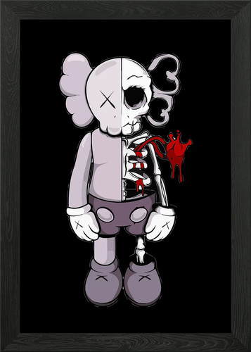 Hypebeast kaws framed wall art - hypebeast,