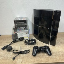 Sony PlayStation 3 PS3 60GB CECHC03 Backwards Compatible Controller 15 GAMES