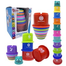 Ram© Baby Kids 11 Piece Stacking Cups Stackers Pre school Learning Toy Stacking