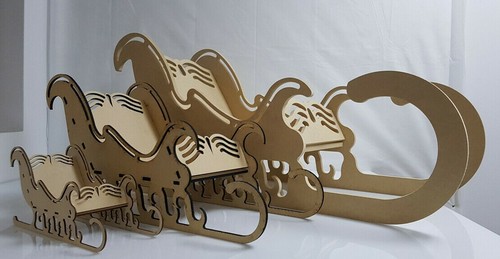 Santa sleigh free standing - santa,