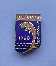 BUTLINS CLACTON 1960  HOLIDAY CAMP ORIGINAL VINTAGE ENAMEL PIN BADGE