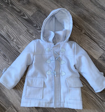 Babylis Baby Kids Boys Baby Blue Hooded Duffle Coat Zip Jacket Zips Age 1 Year