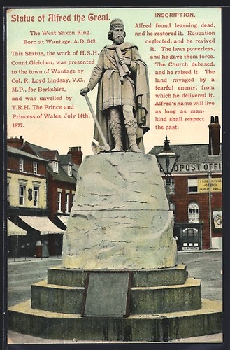 Wantage statue alfred - statue, of