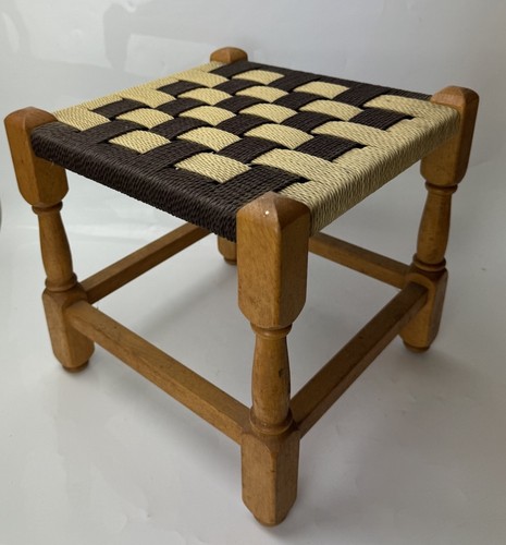 Oak stool woven seat - oak,