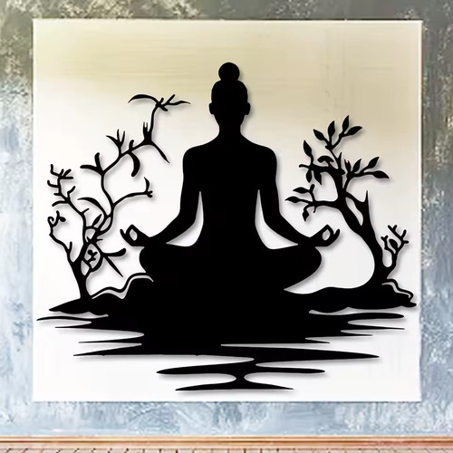 Metal wall art - wall, yoga