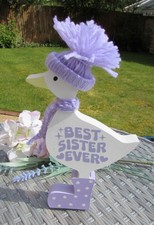 Freestanding Wooden Duck With