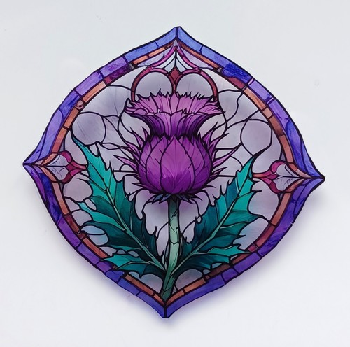 Thistle decorative stained - decorative,
