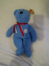 TY BEANIE BUDDIES RETIRED TEDDY BEAR "ADDISON" SOFT PLUSH TOY 2002 13” *TAGGED*