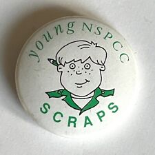 Young NSPCC SCRAPS Vintage Pin Badge National Children's Charity Charities
