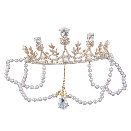 Girls tiara golden crown - girls,