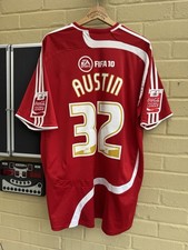 Swindon Town 2009-10 Home Football Shirt Men’s XXL #32 AUSTIN