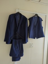 Debenhams Men's Tailored Navy 3 Piece  Suit