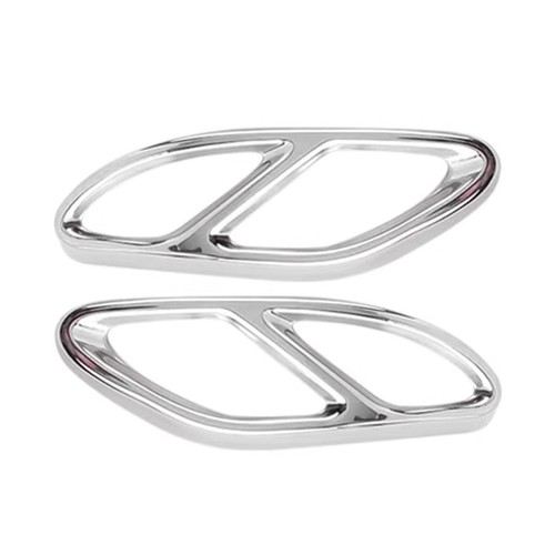 Silver exhaust pipe tip cover - silver,