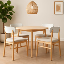 Norman Copenhagen Herit  Oak White 1  Dining Chair Solid Wood Fabric Seat pad