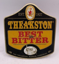 Theakston Best Bitter Enamel Brass Metal Vintage Beer Pump Clip
