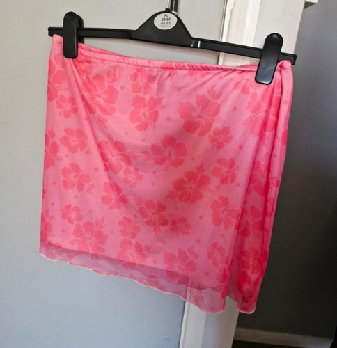 Primark pink floral mini - mini, skirt