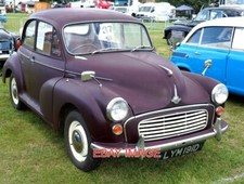 PHOTO  CAR LYM191D MORRIS MINOR 1000  CLASSIC CARS AND BUSSES AT THE RALLY. THE