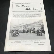 OFFICIAL THE VINTAGE MOTORCYCLE CLUB MAGAZINE POST WW2 SPEED TRIALS AUGUST 1987
