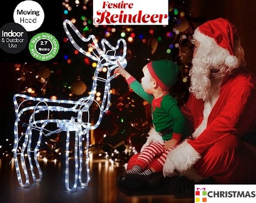 Christmas led reindeer large - christmas,
