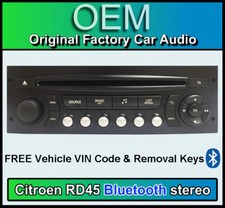 Citroen C5 Bluetooth car stereo, Citroen RD45 L5FA04 radio, Vin Code
