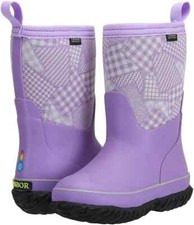 CNSBOR KIDS WATERPROOF INSULATED RUBBER NEOPRENE WELLIES - EASY ON PURPLE UK 1