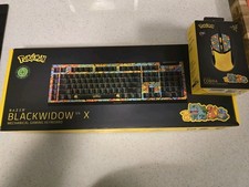 Razer BlackWidow V4 x Mechanical Keyboard, Cobra Gaming Mouse, Pokémon Edition